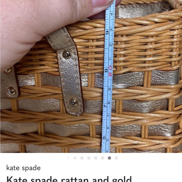 Kate spade rattan and gold woven purse - Picture 9 of 9